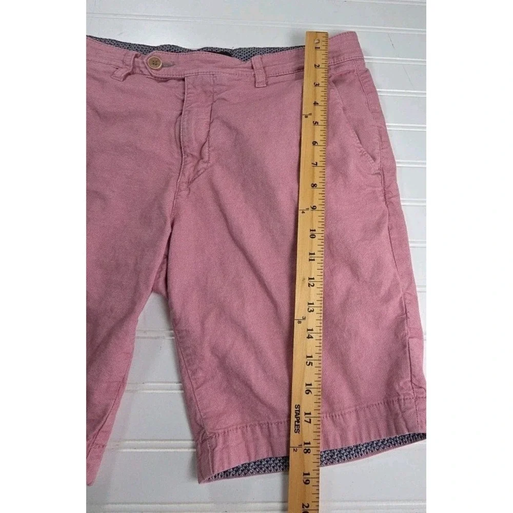 Ted Baker‎ LONDON Men's PINK Casual Chino Shorts 32 R Flat Front